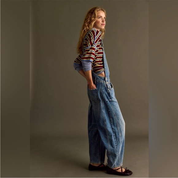 We The Free Good Luck Barrel Overalls • Size L • Ultra Light Beam - Picture 3 of 16